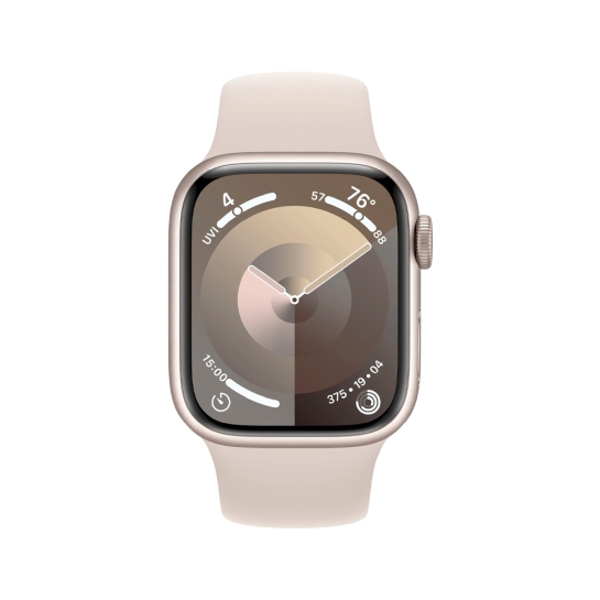 Apple Watch 9 + LTE 41mm Starlight Aluminum Case with Starlight Sport Band - S/M - ціна, характеристики, відгуки, розстрочка, фото 2
