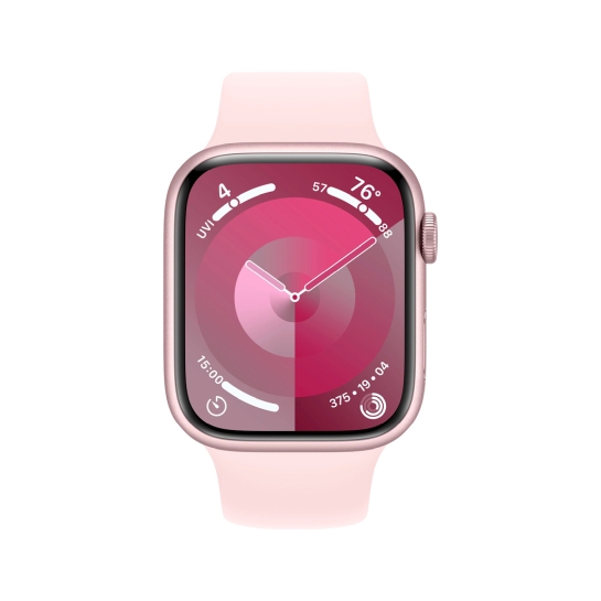 Apple Watch 9 + LTE 41mm Pink Aluminum Case with Light Pink Sport Band - S/M - ціна, характеристики, відгуки, розстрочка, фото 2