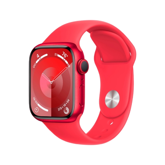 Apple Watch 9 + LTE 41mm (PRODUCT)RED Aluminum Case with (PRODUCT)RED Sport Band - S/M - ціна, характеристики, відгуки, розстрочка, фото 1