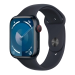 Apple Watch 9 + LTE 45mm Midnight Aluminum Case with Midnight Sport Band - M/L