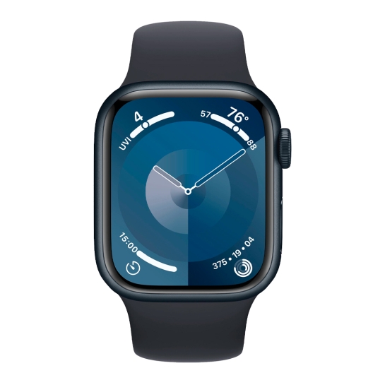 Apple Watch 9 + LTE 45mm Midnight Aluminum Case with Midnight Sport Band - M/L - ціна, характеристики, відгуки, розстрочка, фото 3