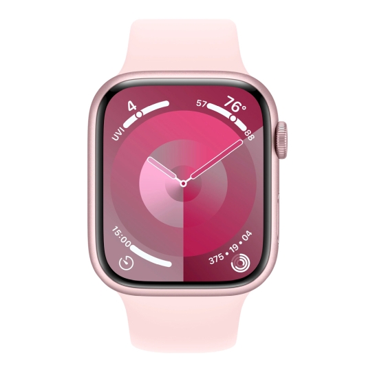 Apple Watch 9 + LTE 45mm Pink Aluminum Case with Light Pink Sport Band - S/M - цена, характеристики, отзывы, рассрочка, фото 2