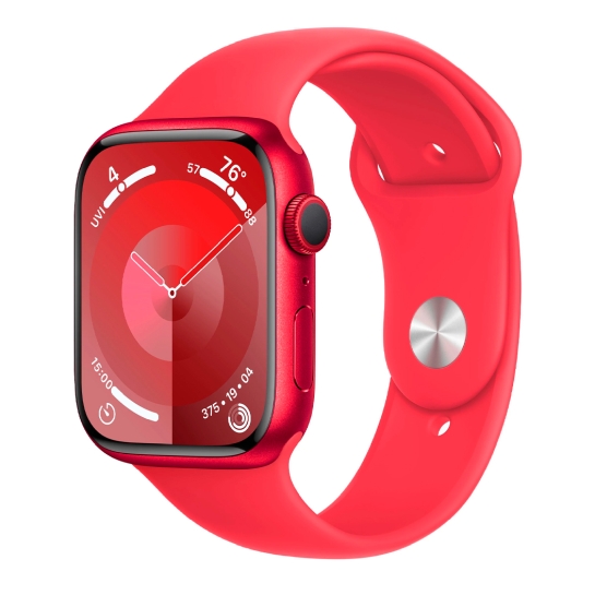 Apple Watch 9 + LTE 45mm (PRODUCT)RED Aluminum Case with (PRODUCT)RED Sport Band - S/M - цена, характеристики, отзывы, рассрочка, фото 1