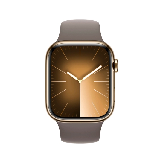 Apple Watch 9 + LTE 41mm Gold Stainless Steel with Clay Sport Band - S/M - цена, характеристики, отзывы, рассрочка, фото 2