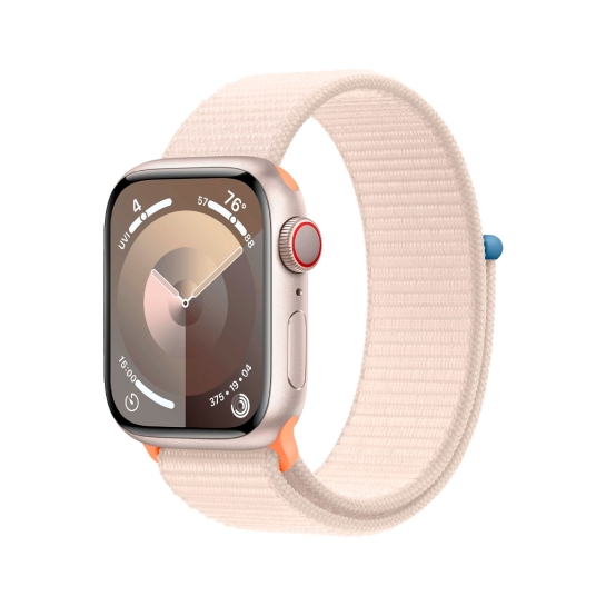 Apple Watch 9 41mm Starlight Aluminum Case with Starlight Sport Loop - ціна, характеристики, відгуки, розстрочка, фото 1