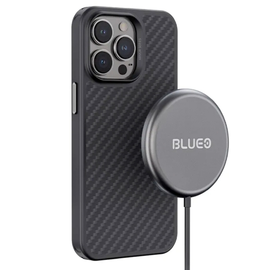 Чехол BlueO Air Aramid Fiber 1500D Case with Magnetic for iPhone 15 Pro Black - цена, характеристики, отзывы, рассрочка, фото 2
