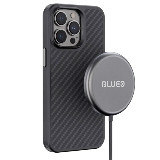 Чохол BlueO Air Aramid Fiber 1500D Case with Magnetic for iPhone 15 Pro Max Black - ціна, характеристики, відгуки, розстрочка, фото 2