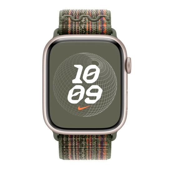 Ремінець Apple Nike Sport Loop for Apple Watch 42mm/44mm/45mm/49mm Sequoia/Orange - ціна, характеристики, відгуки, розстрочка, фото 2