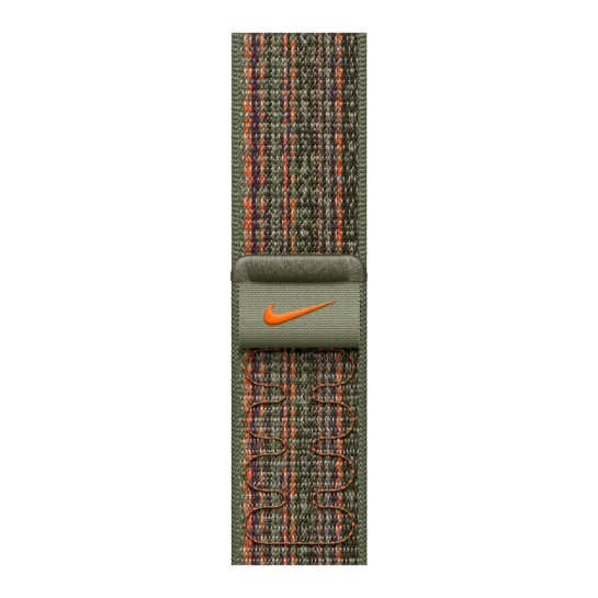 Ремінець Apple Nike Sport Loop for Apple Watch 42mm/44mm/45mm/49mm Sequoia/Orange - ціна, характеристики, відгуки, розстрочка, фото 3