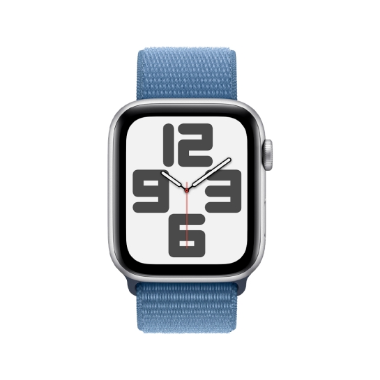 Apple Watch SE 2 40mm Silver Aluminum Case with Winter Blue Sport Loop - ціна, характеристики, відгуки, розстрочка, фото 3