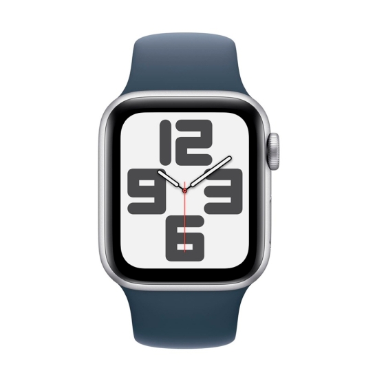 Apple Watch SE 2 2023 44mm Silver Aluminum Case with Storm Blue Sport Band - S/M - ціна, характеристики, відгуки, розстрочка, фото 2