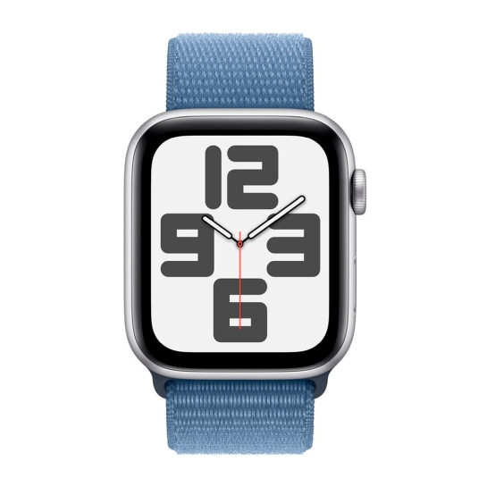 Apple Watch SE 2 2023 44mm Silver Aluminum Case with Winter Blue Sport Loop - ціна, характеристики, відгуки, розстрочка, фото 2