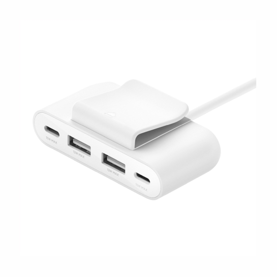 USB-хаб Belkin 2хUSB-C/2хUSB-A White - ціна, характеристики, відгуки, розстрочка, фото 1