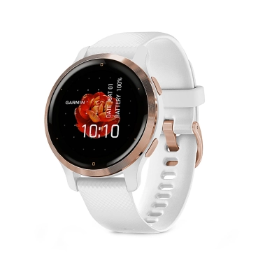 Спортивные часы Garmin Venu 2S Rose Gold Bezel with White Case and Silicone Band - цена, характеристики, отзывы, рассрочка, фото 1
