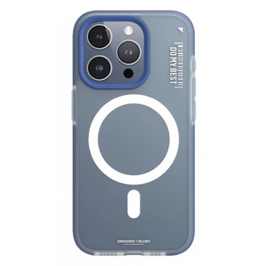 Чохол BlueO Dual Color Skin Friendly Case with Magnetic for iPhone 15 Pro Dark Blue - ціна, характеристики, відгуки, розстрочка, фото 1