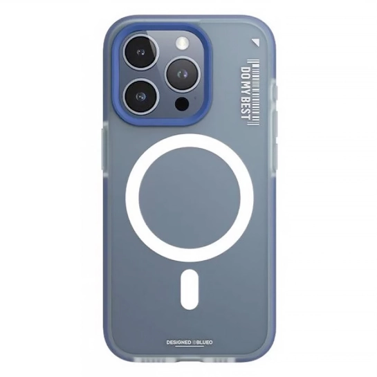 Чехол BlueO Dual Color Skin Friendly Case with Magnetic for iPhone 15 Pro Dark Blue