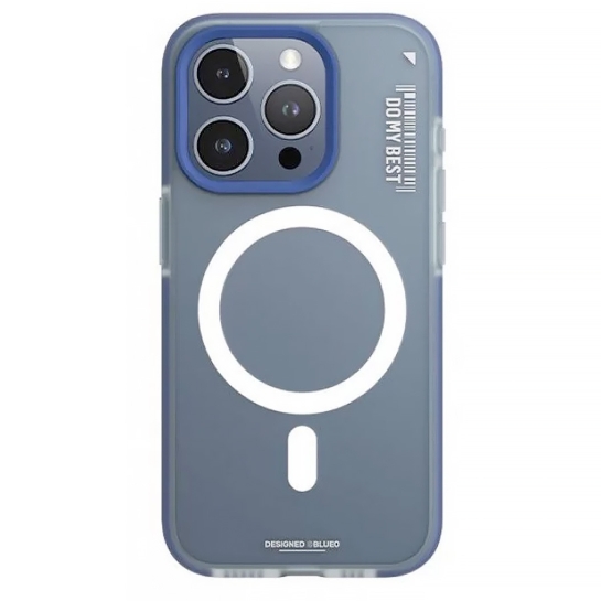 Чохол BlueO Dual Color Skin Friendly Case with Magnetic for iPhone 15 Pro Max Dark Blue - ціна, характеристики, відгуки, розстрочка, фото 1