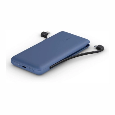 Зовнішній акумулятор Power Bank Belkin 10000mAh 23W Integrated cables Blue - цена, характеристики, отзывы, рассрочка, фото 1