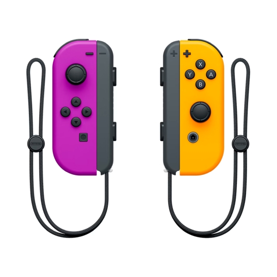 Геймпад Nintendo Joy-Con Neon Purple/Neon Orange Pair - ціна, характеристики, відгуки, розстрочка, фото 1