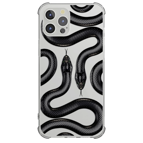 Чехол Pump UA Transparency Case for iPhone 12 Pro Max Black Snake