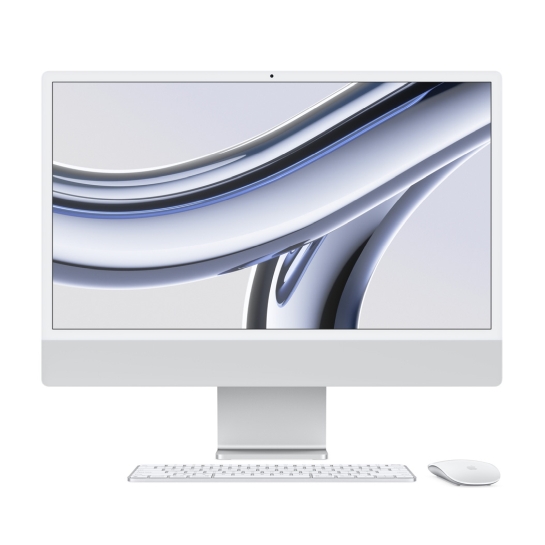Моноблок Apple iMac 24" M3 Chip 8GB/256GB/8CPU/8GPU Silver 2023 (MQR93) - цена, характеристики, отзывы, рассрочка, фото 1