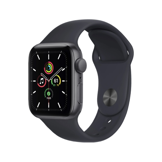 Б/У Смарт-годинник Apple Watch SE  40mm Space Gray Aluminum Case w. Midnight S. Band (MKQ13) (Відмінний) - ціна, характеристики, відгуки, розстрочка, фото 1