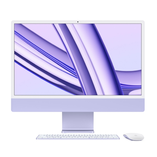 Моноблок Apple iMac 24" M3 Chip 8GB/256GB/8CPU/10GPU Purple 2023 - ціна, характеристики, відгуки, розстрочка, фото 1