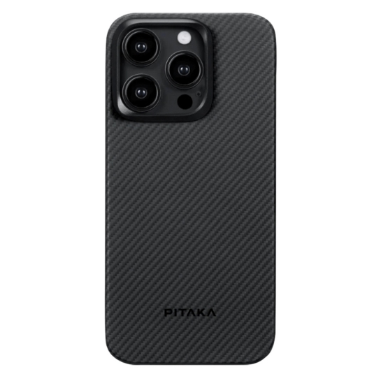 Чехол Pitaka MagEZ Case 4 Twill 1500D for iPhone 15 Pro Black/Grey - цена, характеристики, отзывы, рассрочка, фото 1