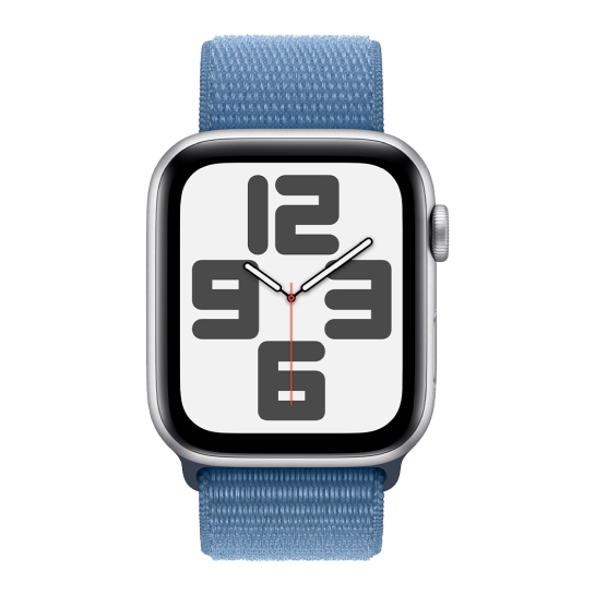 Apple Watch SE 2 2023 + LTE 44mm Silver Aluminum Case with Winter Blue Sport Loop - ціна, характеристики, відгуки, розстрочка, фото 2