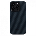Чехол Pitaka MagEZ Case 4 Twill 1500D for iPhone 15 Pro Black/Blue