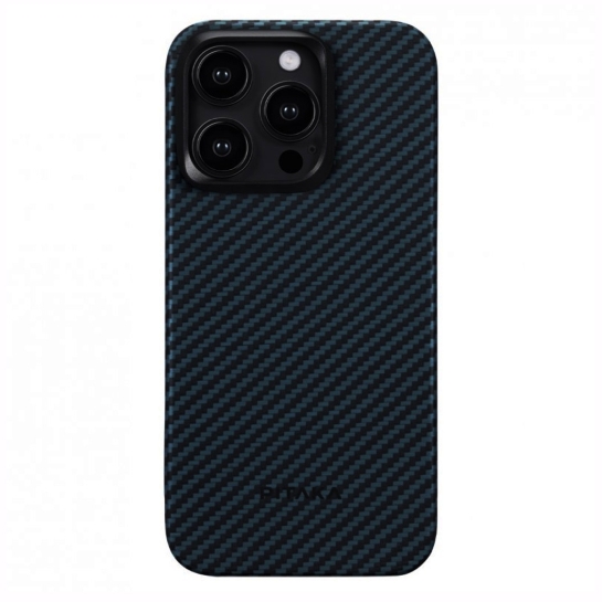 Чохол Pitaka MagEZ Case 4 Twill 1500D for iPhone 15 Pro Black/Blue - ціна, характеристики, відгуки, розстрочка, фото 1