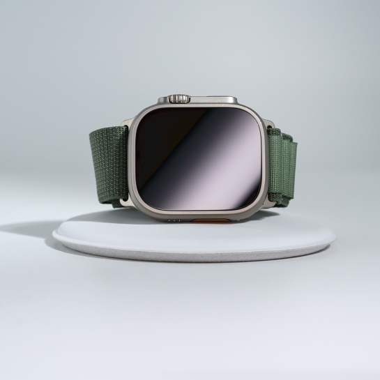 Б/У Смарт-годинник Apple Watch Ultra + LTE 49mm Titanium Case with Large Green Alpine Loop (Ідеальний) - цена, характеристики, отзывы, рассрочка, фото 1