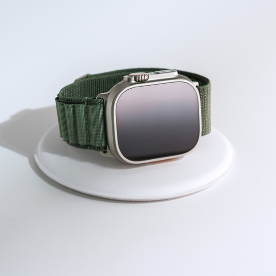 Б/У Смарт-годинник Apple Watch Ultra + LTE 49mm Titanium Case with Large Green Alpine Loop (Ідеальний) - ціна, характеристики, відгуки, розстрочка, фото 2