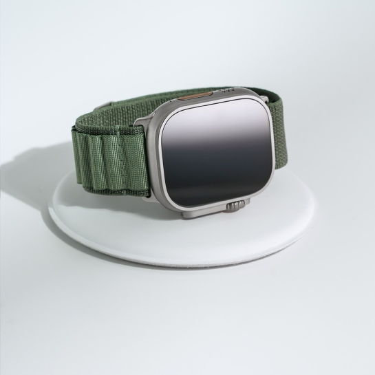 Б/У Смарт-годинник Apple Watch Ultra + LTE 49mm Titanium Case with Large Green Alpine Loop (Ідеальний) - ціна, характеристики, відгуки, розстрочка, фото 3