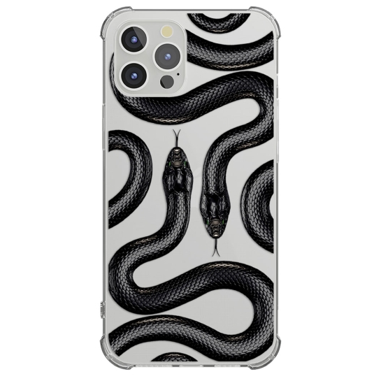 Чохол Pump UA Transparency Case for iPhone 12/12 Pro Black Snake - цена, характеристики, отзывы, рассрочка, фото 1