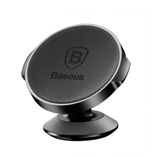 Автотримач Baseus Small Ears Series Magnetic Bracket Leather Type Black - ціна, характеристики, відгуки, розстрочка, фото 1