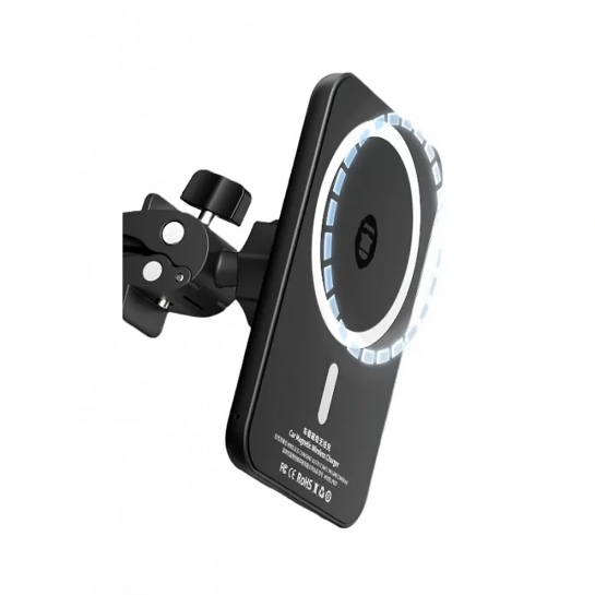 Бездротовий зарядний пристрій-тримач BlueO Car Magnetic Wireless Charger 15W Black - ціна, характеристики, відгуки, розстрочка, фото 1