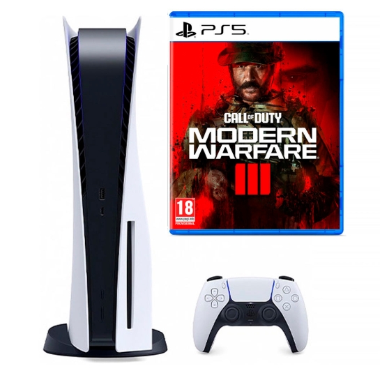 Игровая приставка Sony PlayStation 5 + Call of Duty Modern Warfare III - цена, характеристики, отзывы, рассрочка, фото 1