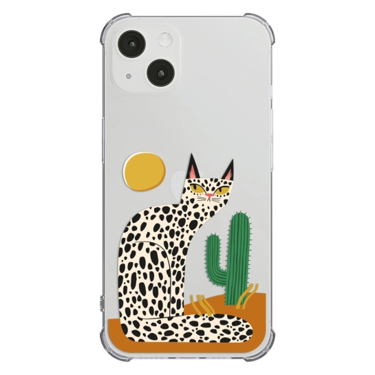 Чехол Pump UA Transparency Case for iPhone 13 Leopard kaktus