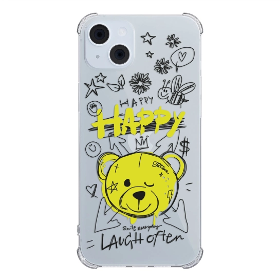 Чехол Pump UA Transparency Case for iPhone 15 Happy vedmid
