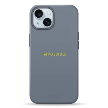 Чехол Pump Silicone Minimalistic Case with MagSafe for iPhone 15 Im Possible Grey