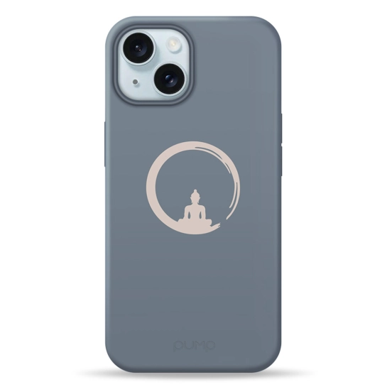 Чехол Pump Silicone Minimalistic Case with MagSafe for iPhone 15 Dzen Grey