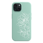 Чохол Pump Silicone Minimalistic Case with MagSafe for iPhone 15 Floral Green