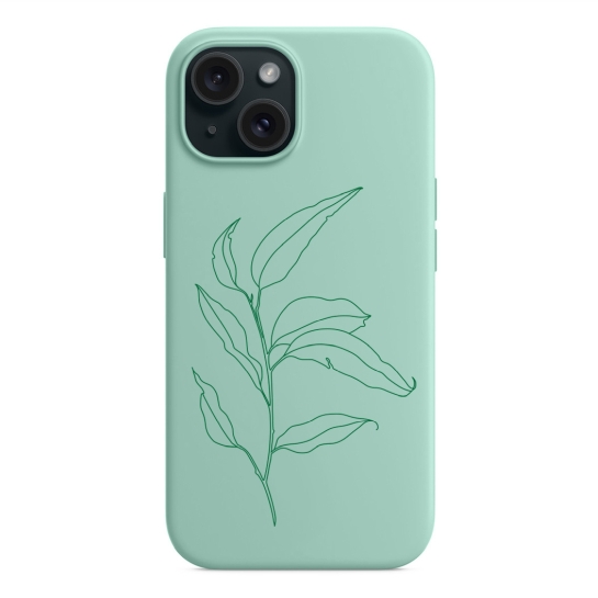 Чохол Pump Silicone Minimalistic Case with MagSafe for iPhone 15 Lysttia Green - цена, характеристики, отзывы, рассрочка, фото 1