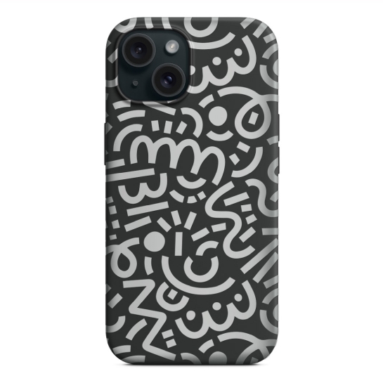 Чехол Pump Silicone Minimalistic Case with MagSafe for iPhone 15 Pattern Black - цена, характеристики, отзывы, рассрочка, фото 1