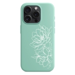 Чехол Pump Silicone Minimalistic Case with MagSafe for iPhone 15 Pro Floral Green