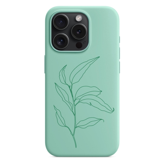 Чохол Pump Silicone Minimalistic Case with MagSafe for iPhone 15 Pro Lysttia Green - цена, характеристики, отзывы, рассрочка, фото 1
