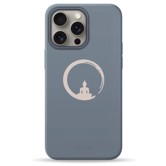Чохол Pump Silicone Minimalistic Case with MagSafe for iPhone 15 Pro Max Dzen Grey
