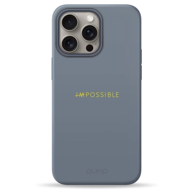 Чохол Pump Silicone Minimalistic Case with MagSafe for iPhone 15 Pro Max Im Possible Grey - цена, характеристики, отзывы, рассрочка, фото 1