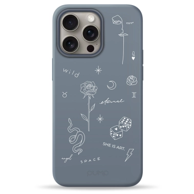 Чохол Pump Silicone Minimalistic Case with MagSafe for iPhone 15 Pro Max Tattoo Grey - цена, характеристики, отзывы, рассрочка, фото 1
